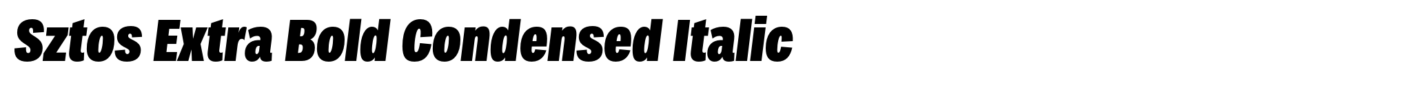 Sztos Extra Bold Condensed Italic image